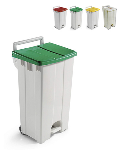 Contenedor Pegasus I.A. 90 litros c/ Pedal.Tapa COLOR. Verde